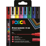 POSCA marqueur  pigment PC3M, tui de 8, assorti standard