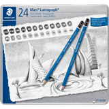 STAEDTLER crayon Mars Lumograph, tui mtallique de 24