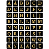 HERMA stickers alphabetique A-Z, film marqu, noir/or