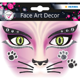 HERMA face Art sticker visage "Chat rose"