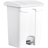 helit poubelle  pdale "the step", 70 litres, blanc/blanc