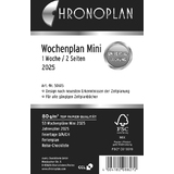 CHRONOPLAN wochenplan 2025, 1 Woche/2 Seiten, Mini, Zeile