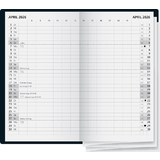 Glocken taschenkalender "Faltkalender", 2026, schwarz