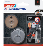 tesa powerbutton Crochet adhsif universal large, chrome