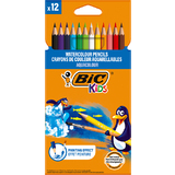 BIC kids Crayons de couleur aquarellables Aquacouleur, tui