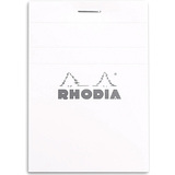 RHODIA bloc agraf No. 11, format A7, quadrill 5x5, blanc