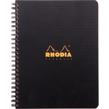 RHODIA cahier  spirale "Note Book", A5, lign, noir