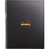 RHODIA cahier  spirale "Note Book", A4+, quadrill 5x5,noir