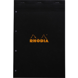 RHODIA bloc agraf No. 20, format A4+, quadrill 5x5, noir