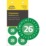 AVERY zweckform Plaquette de contrle 2025,NoPeel,vert, 30mm