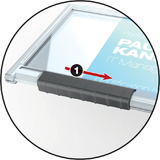 DURABLE porte-badge PUSHBOX TRIO, transparent