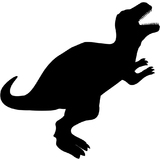 Securit ardoise murale silhouette "Dino"