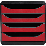EXACOMPTA module de classement BIG-BOX, 4 tiroirs, rouge