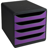 EXACOMPTA module de classement BIG-BOX, 4 tiroirs, violet