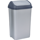 keeeper poubelle "swantje", 50 litres, argent / anthracite