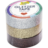 folia ruban adhsif "Glitter-Tape", argent / or / marron