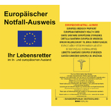 RNK carte sanitaire europenne d'urgence, 105 x 75 mm, dans