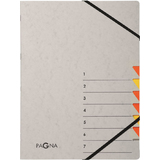 PAGNA trieur "Easy Grey", A4, 7 compartiments, gris / orange