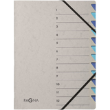 PAGNA trieur "Easy Grey", A4, 12 compartiments, gris / bleu