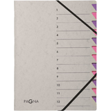 PAGNA trieur "Easy Grey", A4, 12 compartiments, gris / lilas