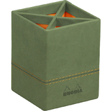 RHODIA pot  crayons, en similicuir, sauge