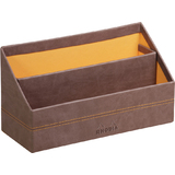 RHODIA Porte-courrier, en simili cuir, chocolat