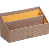 RHODIA Porte-courrier, en simili cuir, taupe