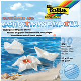 folia feuilles de papier insubmersible, 200 x 200 mm, blanc