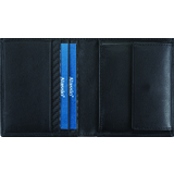 Alassio mini portefeuille, cuir, format haut, noir