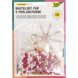 folia kit d'toiles en perles, 340 pices, rouge/or/blanc