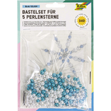 folia kit d'toiles en perles, 340 pices, bleu/argent/blanc