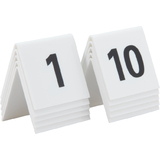 Securit set de numros de table 1 - 10 , blanc, acrylique