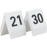 Securit set de numros de table 21 - 30 , blanc, acrylique