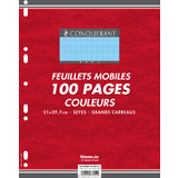 CONQUERANT sept Feuillets mobiles en couleur, seys, bleu