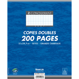 CONQUERANT sept Copies doubles, A4, Seys, 200 pages