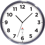 ALBA horloge murale radiopilote "HOREXTRARC" blanc / argent