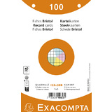 EXACOMPTA fiches bristol, 125 x 200 mm, quadrill, assorti