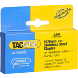 TACWISE agrafes 53/6 mm, acier inoxydable, 2.000 pices