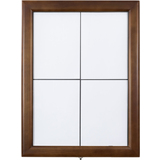 Securit vitrine d'affichage led CLASSIC, 6 x A4, brun fonc