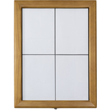 Securit vitrine d'affichage led CLASSIC, 4 x A4, teak