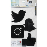 Securit kit d'ardoises murales SILHOUETTE "Social Media"