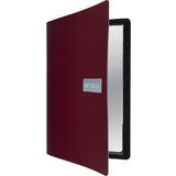 Securit Protge-menus ROYAL, A4, en cuir, rouge