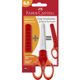 FABER-CASTELL ciseaux scolaires GRIP, en blister, rouge