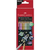 FABER-CASTELL crayons de couleur hexagonaux mtallique, tui