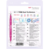 Tombow feutre double pointe "TwinTone" bright Colours