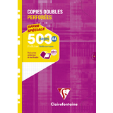 Clairefontaine copies doubles perfores, A4, quadrill 5x5