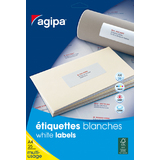 agipa etiquette multi-usage, 210 x 297 mm, blanc