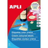 APLI etiquette universelle ovale, 63,5 x 42,3 mm, crme