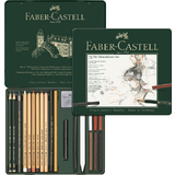 FABER-CASTELL pitt MONOCHROME set medium, tui de 21 pices