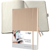 sigel carnet de notes Conceptum, A4, quadrill, beige